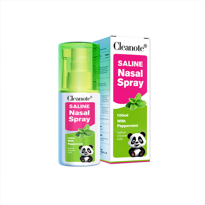 Good price 0.9% NaCl 100ml Saline Nose Spray With Peppermint For Adult Nasal Refreshing online