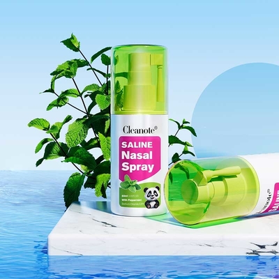 Good price 60ml Saline Nasal Spray Mint CleaNote for Rhinitis Cold Allergies Congested nasal Irritated nasal online